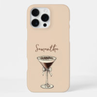 Elegant Espresso Martini Script Personalised Name