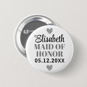 Élégant et Simple Pour Demoiselle D'Honneur 6 Cm Round Badge