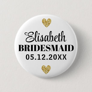 Élégant et Simple Pour Demoiselle D'Honneur 6 Cm Round Badge