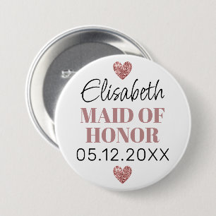 Élégant et Simple Pour Demoiselle D'Honneur 7.5 Cm Round Badge