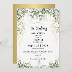 Elegant Eternity: Join us on our Wedding Day Invitation