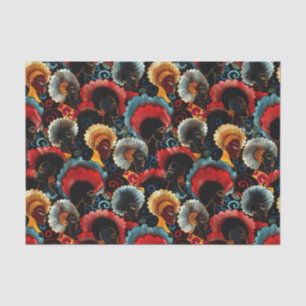 Elegant Ethnic African Woman Pattern Tissue Paper