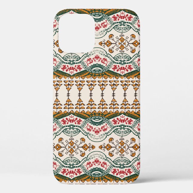 elegant ethnic border pattern with floral boho ele Case-Mate iPhone case (Back)