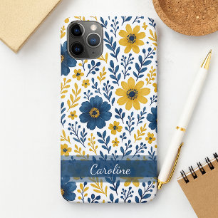 Elegant Ethnic Mediterranean Floral Art Pattern iPhone 11 Pro Max Case