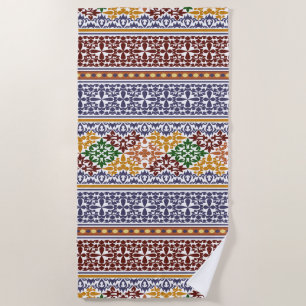 elegant ethnic pattern beach towel