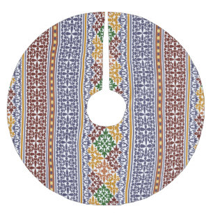 elegant ethnic pattern   brushed polyester tree skirt