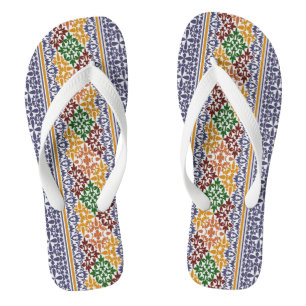 elegant ethnic pattern  flip flops