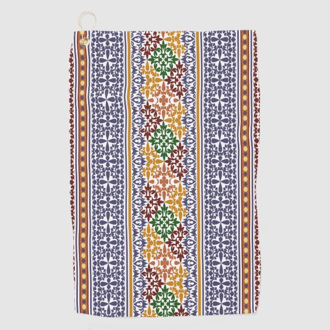 elegant ethnic pattern  golf towel (Front)