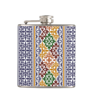 elegant ethnic pattern  hip flask