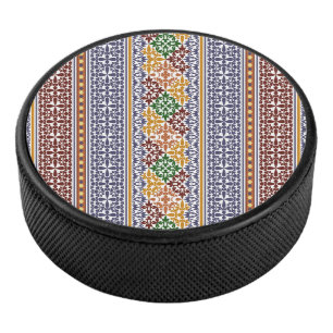 elegant ethnic pattern   hockey puck