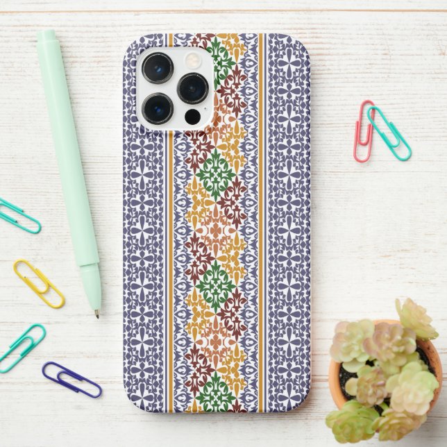 elegant ethnic pattern   iPhone case (On Desk)