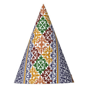 elegant ethnic pattern party hat