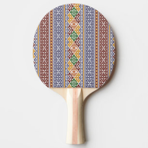 elegant ethnic pattern ping pong paddle