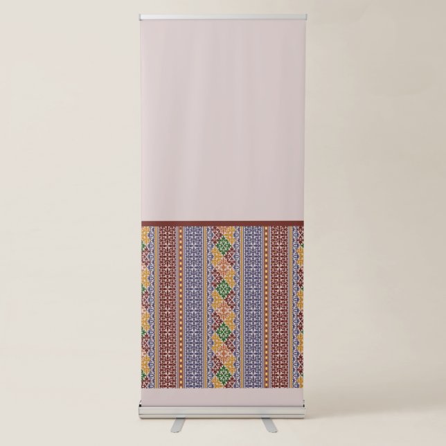 elegant ethnic pattern   retractable banner (Front)