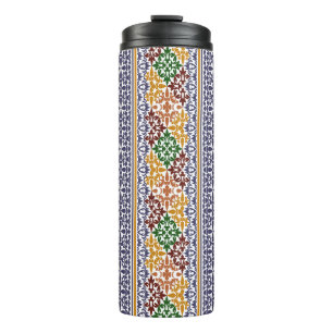 elegant ethnic pattern thermal tumbler