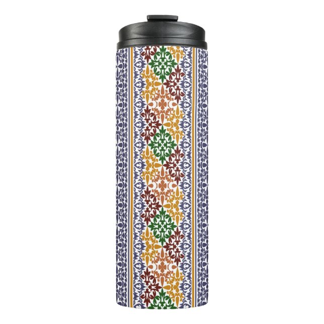 elegant ethnic pattern   thermal tumbler (Front)