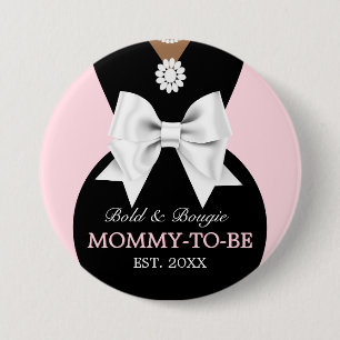 Elegant Ethnic Pink Baby & Co Tiffany Baby Shower 7.5 Cm Round Badge