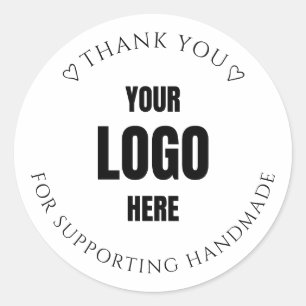 Elegant Etsy / Handmade Shop Thank You Sticker 