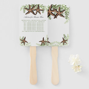 Elegant Eucalyptus and Starfish Wedding fan
