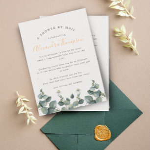 Elegant Eucalyptus Baby Shower By Mail Invitation
