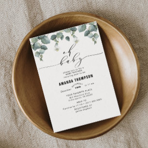 Elegant Eucalyptus Baby Shower Invitation