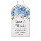 Elegant Eucalyptus Blue Hydrangea Favour Thank You