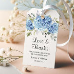 Elegant Eucalyptus Blue Hydrangea Favour Thank You Gift Tags<br><div class="desc">Attach these rustic chic tags to your wedding favours to say thank you to guests in summery style. All text is editable for ultimate customisation.</div>