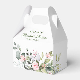 Elegant Eucalyptus Blush Roses Greenery  Favour Box