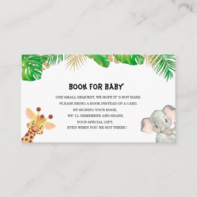 Elegant Eucalyptus  books for baby enclosure card (Front)