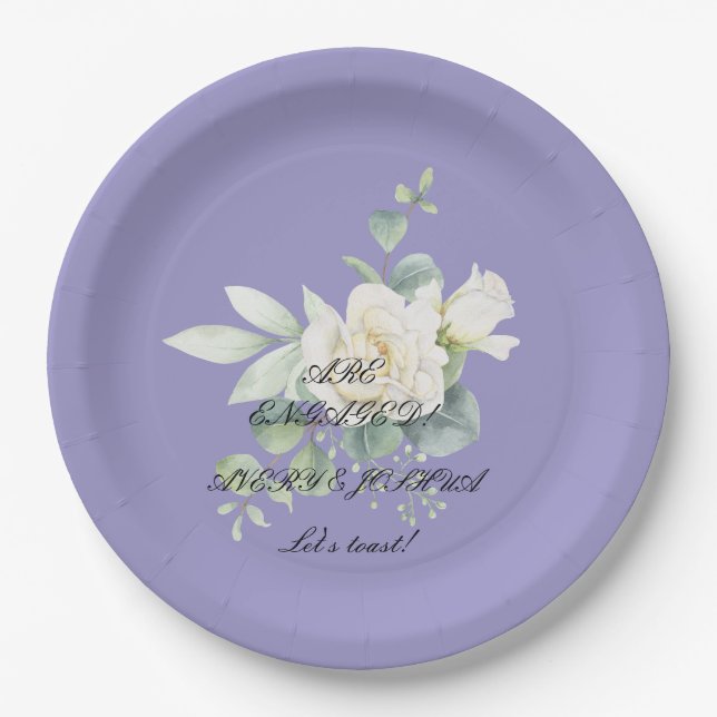 Elegant eucalyptus botanical Paper Plate (Front)