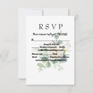 Elegant eucalyptus botanical photo Response Card
