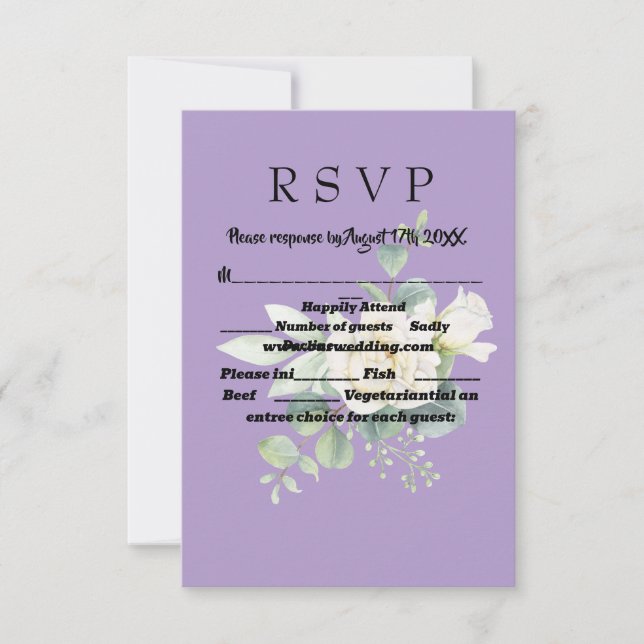 Elegant eucalyptus botanical photo Response Card (Front)