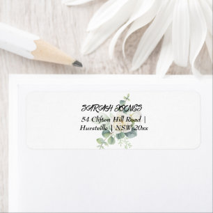 Elegant eucalyptus botanical Return Address Label