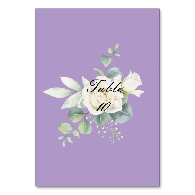 Elegant eucalyptus botanical Summer Table Number (Front)