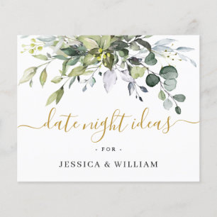 Elegant Eucalyptus Bridal Shower Date Night Idea