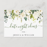 Elegant Eucalyptus Bridal Shower Date Night Idea A Advice Card<br><div class="desc">Elegant Eucalyptus Bridal Shower Date Night Idea Advice Card.</div>