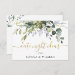 Elegant Eucalyptus Bridal Shower Date Night Idea A Advice Card<br><div class="desc">Elegant Eucalyptus Bridal Shower Date Night Idea Advice Card.</div>