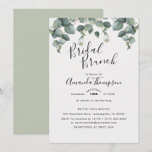 Elegant Eucalyptus Bridal Shower Invitation