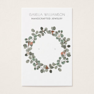 Elegant Eucalyptus Earring Jewellery Display Cards