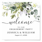 Elegant Eucalyptus ENGAGEMENT PARTY Welcome Sign