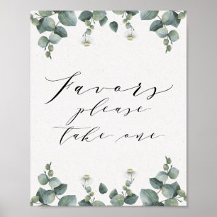 Elegant Eucalyptus Favours Sign
