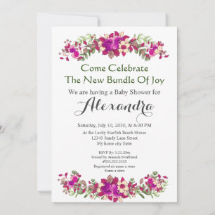 Elegant Eucalyptus Floral Baby Shower invitation