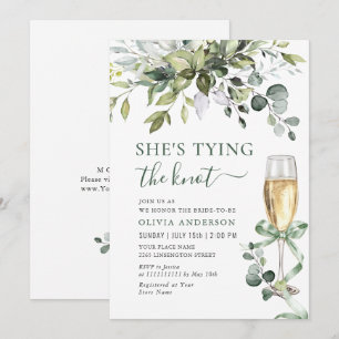 Elegant Eucalyptus Floral Bridal Shower Invitation