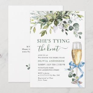 Elegant Eucalyptus Floral Bridal Shower Invitation