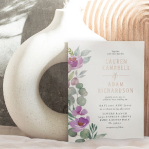Elegant Eucalyptus floral Pink Rose Gold Wedding