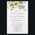 Elegant Eucalyptus Floral Wedding Ceremony Program<br><div class="desc">For further customisation,  please click the "customise further" link and use our design tool to modify this template. If you prefer Thicker papers / Matte Finish,  you may consider to choose the Matte Paper Type. 
 If you need help or matching items,  please contact me.</div>