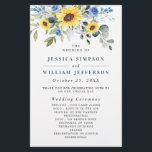 Elegant Eucalyptus Floral Wedding Ceremony Program<br><div class="desc">For further customisation,  please click the "customise further" link and use our design tool to modify this template. If you prefer Thicker papers / Matte Finish,  you may consider to choose the Matte Paper Type. 
 If you need help or matching items,  please contact me.</div>