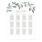 Elegant Eucalyptus Garden Wedding Seating Chart