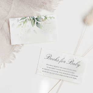 Elegant Eucalyptus Greenery Baby Book Request Enclosure Card