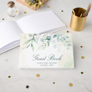 Elegant Eucalyptus Greenery Baby Shower Guest Book